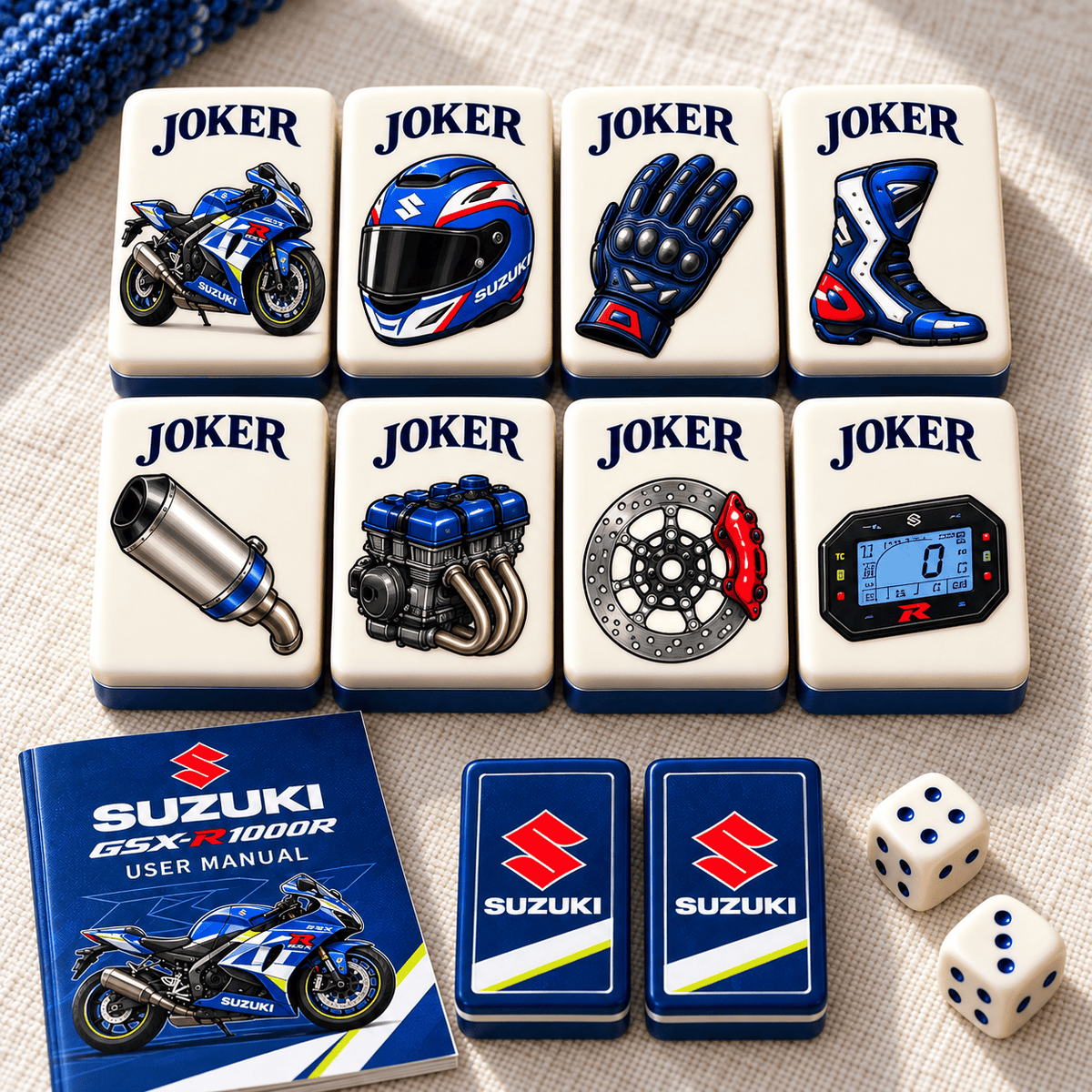 Premium SZKI Mahjong Tiles Set TTMH