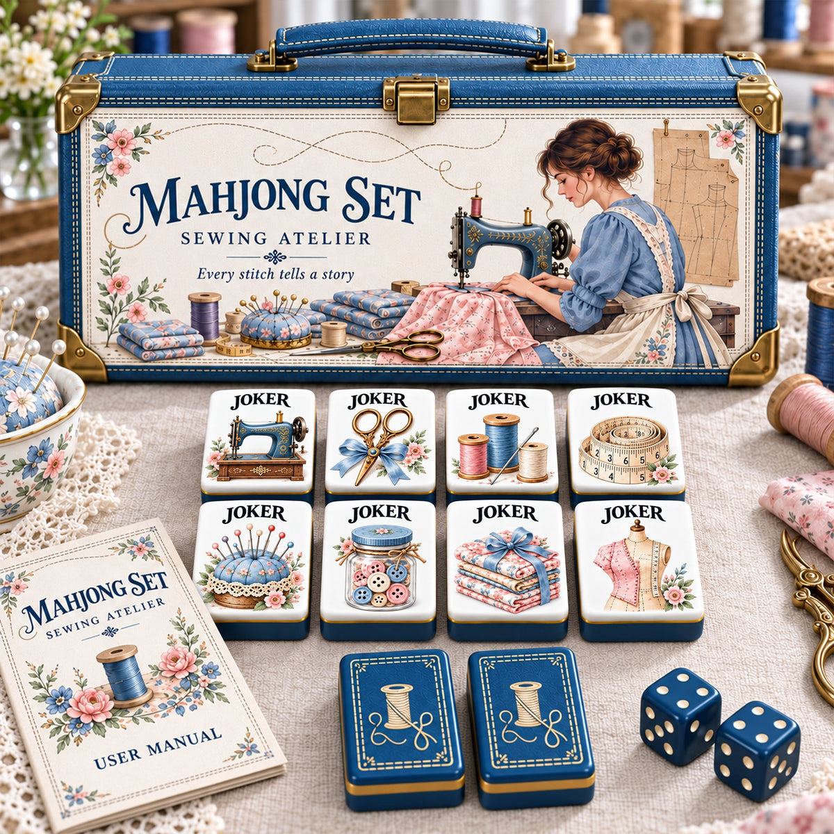 Premium SEW Mahjong Tiles Set PVNA