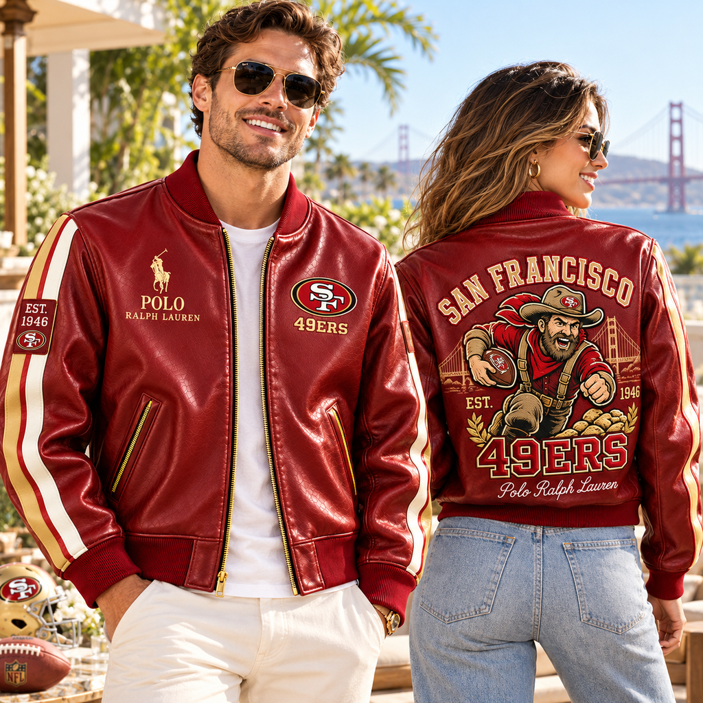 SF49 PREMIUM LEATHER BOMBER JACKET NTNA