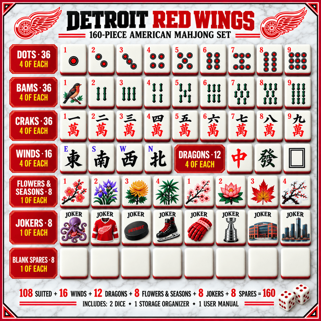 Premium DRW Mahjong Tiles Set TTMH
